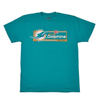 Miami Dolphins Majestic Aqua Critical Victory VII Tee Shirt (Adult M)