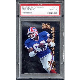 1996 Select Certified Football #102 Eric Moulds Rookie PSA 9 (MINT) *5925