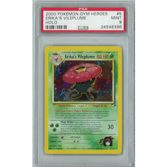 Pokemon Gym Heroes Erika's Vileplume 5/132 PSA 9