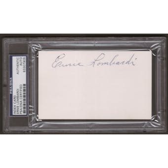 Ernie Lombardi Autograph (Index Card) PSA/DNA Certified *7905