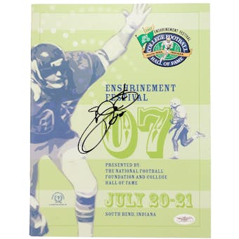 Emmitt Smith Autographed Florida Gators College Football HOF Enshrinement Program (JSA)