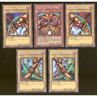 Yu-Gi-Oh UBP1 Exodia the Forbidden One Complete Set Left Right Arm Leg HEAVILY PLAYED / DAMAGED (HP/DMG)