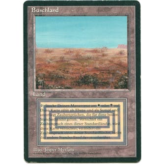 Magic the Gathering 3rd Ed./Revised Single Scrubland FBB GERMAN - MODERATE PLAY (MP)