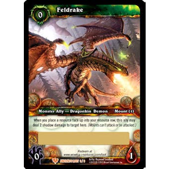World of Warcraft WoW War of the Ancients Single Feldrake - Unscratched Loot Card!