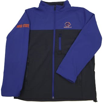 Boise State Broncos Colosseum Blue & Grey Yukon II Full Softshell Zip Jacket (Adult L)