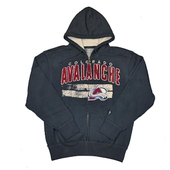 Colorado Avalanche Old Time Hockey Sumner Navy Full Zip Hoodie (Adult L)