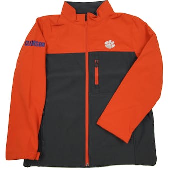 Clemson Tigers Colosseum Orange & Grey Yukon II Softshell Full Zip Jacket (Adult XL)
