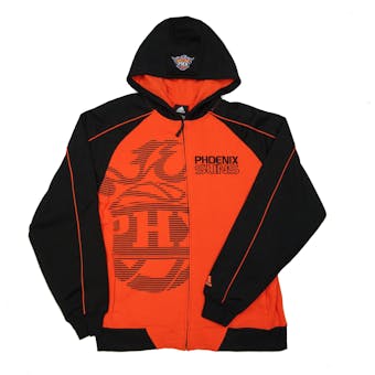 Phoenix Suns Adidas Orange & Black Full Zip Fleece Hoodie (Adult M)