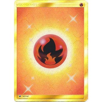 Pokemon Burning Shadows Single Fire Energy Secret Rare 167/147 - NEAR MINT (NM)