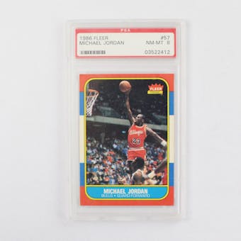 1986/87 Fleer Basketball PSA 8 Complete Set - Jordan RC! Card #1-132