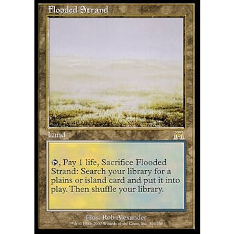 Magic the Gathering Onslaught Single Flooded Strand - MODERATE PLAY (MP)
