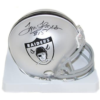Tom Flores Autographed Oakland Raiders Throwback Mini Helmet