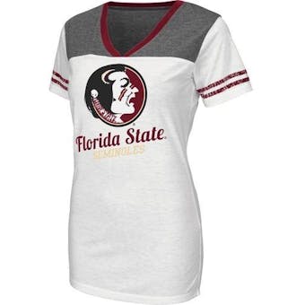 Florida State Seminoles Colosseum Womens White Starfire Tee Shirt (Womens XL)