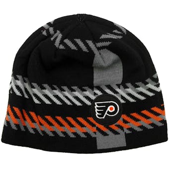 Philadelphia Flyers Old Time Hockey Black Bolgar Beanie Knit Hat (Adult OSFA)