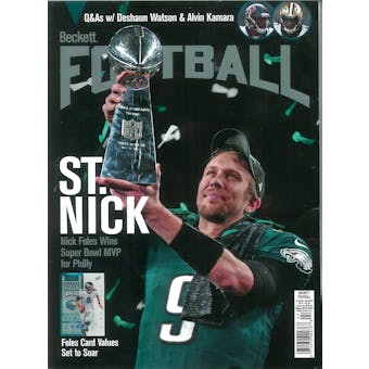 2018 Beckett Football Monthly Price Guide (#327 April) (Nick Foles)