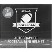 2022 Hit Parade Autographed Football Mini Helmet 1ST ROUND EDITION Series 4 Hobby Box - Josh Allen