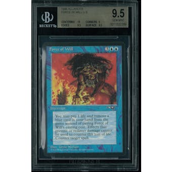 Magic the Gathering Alliances Force of Will BGS 9.5 (10, 9, 9.5, 9.5)