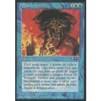 Magic the Gathering Alliances Single Force of Will PORTUGUESE - SLIGHT PLAY (SP)