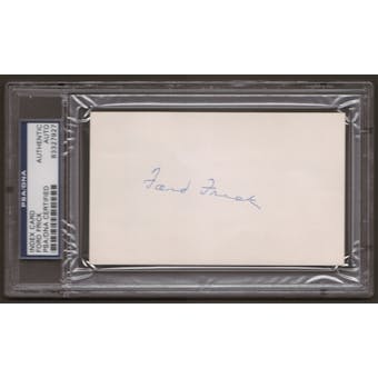 Ford Frick Autograph (Index Card) PSA/DNA Certified *7927