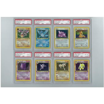 Pokemon Fossil 1st Edition Near-Complete Set - All Holos and 5 Rares PSA Graded 8.33 Avg