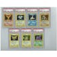 Pokemon Fossil 1st Edition Complete Set - All Holos PSA Graded!