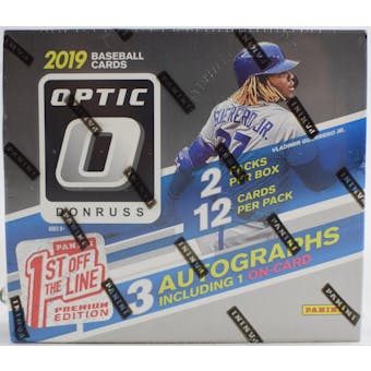 2019 Panini Donruss Optic Premium Edition Baseball 1st Off The Line Hobby Box