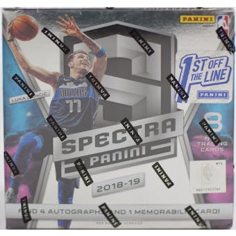 2018/19 Panini Spectra 1st Off The Line Basketball Hobby Box