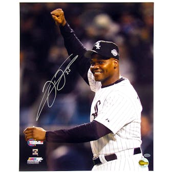 Frank Thomas Autographed Chicago White Sox Celebration 16x20 Photo (Leaf)