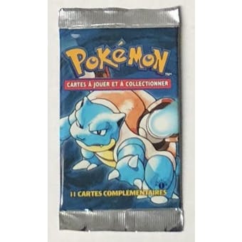 Pokemon Base Set 1 1st Edition Booster Pack - FRENCH Blastoise Art UNSEARCHED
