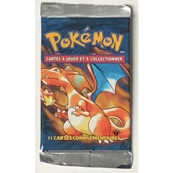 Pokemon Base Set 1 1st Edition Booster Pack - FRENCH Charizard Art UNSEARCHED