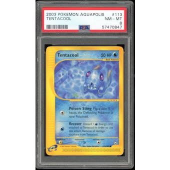 Pokemon Aquapolis Tentacool 113/147 PSA 8