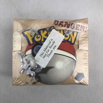 Pokemon Fossil Unlimited Booster Box (EX-MT) Sticker on Top