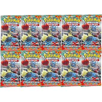 Pokemon XY Furious Fists Booster Pack Lot of 10