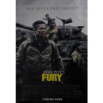 Fury 27x40 Movie Poster Autographed by Jon Bernthal JSA