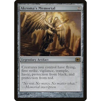 Magic the Gathering Future Sight FOIL Akroma's Memorial HEAVILY PLAYED (HP)