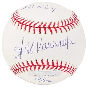 Fernando Valenzuela Autographed Baseball w/ROY Inscrip(Near Mint)(DACW COA)
