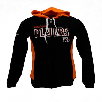 Philadelphia Flyers Reebok Black Full Zip Fleece Hoodie (Womens XL)