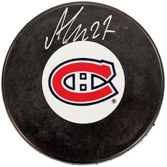 Alex Galchenyuk Autographed Montreal Canadiens Hockey Puck Frameworth