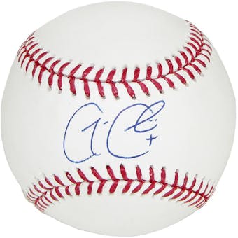 Garin Cecchini Autographed Milwaukee Brewers MLB Baseball Onyx COA