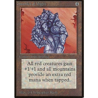 Magic the Gathering Beta Single Gauntlet of Might - MODERATE PLAY (MP)