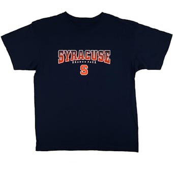 Syracuse Orange Red Oak Navy Tee Shirt (Adult L)