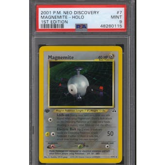 Pokemon Neo Discovery 1st Edition Magnemite 7/75 PSA 9
