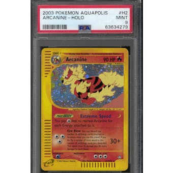 Pokemon Aquapolis Arcanine H2/H32 PSA 9
