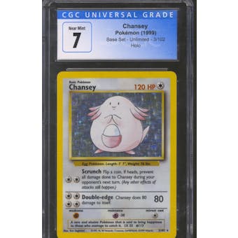 Pokemon Base Chansey 3/102 CGC 7 No Subs