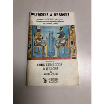 TSR Original Dungeons & Dragons Gods, Demi-Gods & Heroes Supplement Gygax Printing