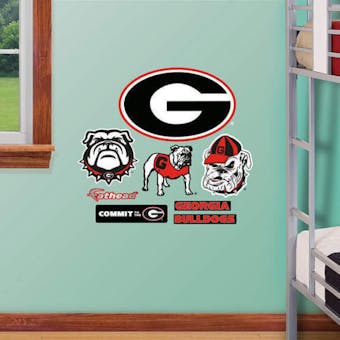 Fathead Georgia Bulldogs Team Logo Wall Graphic 4'3"W x 2'8"H