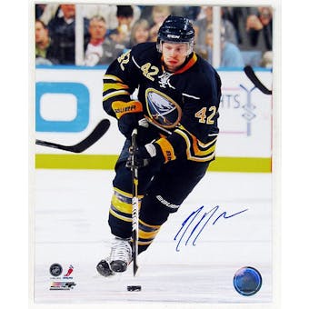 Nathan Gerbe Autographed Buffalo Sabres 8x10 Hockey Photo
