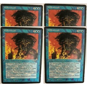 Magic the Gathering Alliances GERMAN PLAYSET 4x Force of Will - NEAR MINT (NM)