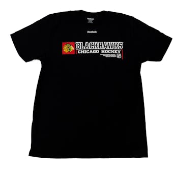 Chicago Blackhawks Reebok The New SLD Black Tee Shirt (Adult L)
