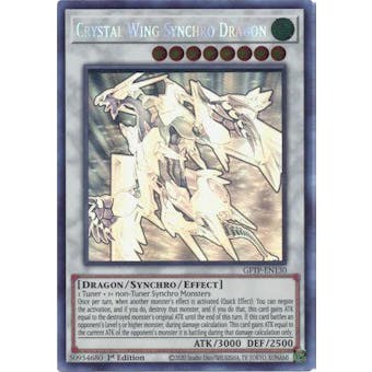 Yu-Gi-Oh Ghosts From The Past: 1st Ed. Clear Wing Synchro Dragon GFTP-EN130 Ghost Rare - Slight Play (SP)